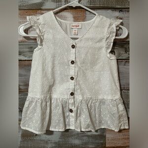 Eyelet peplum top